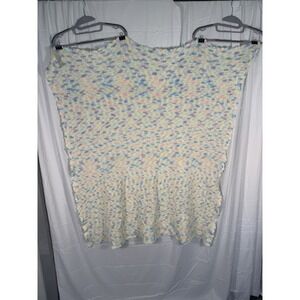 Handmade Pastel Crochet Blanket. soft baby‎ afghan multicolor knit throw baby